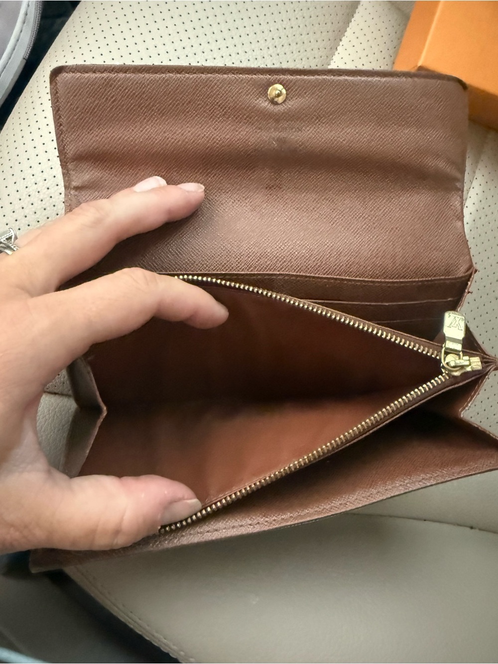 Louis Vuitton Monogram Canvas Long Wallet - Brown and Gold - Picture 8 of 16